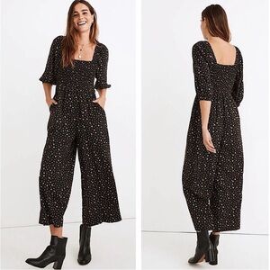 Madewell Lucie elbow-sleeve wide leg jumpsuit